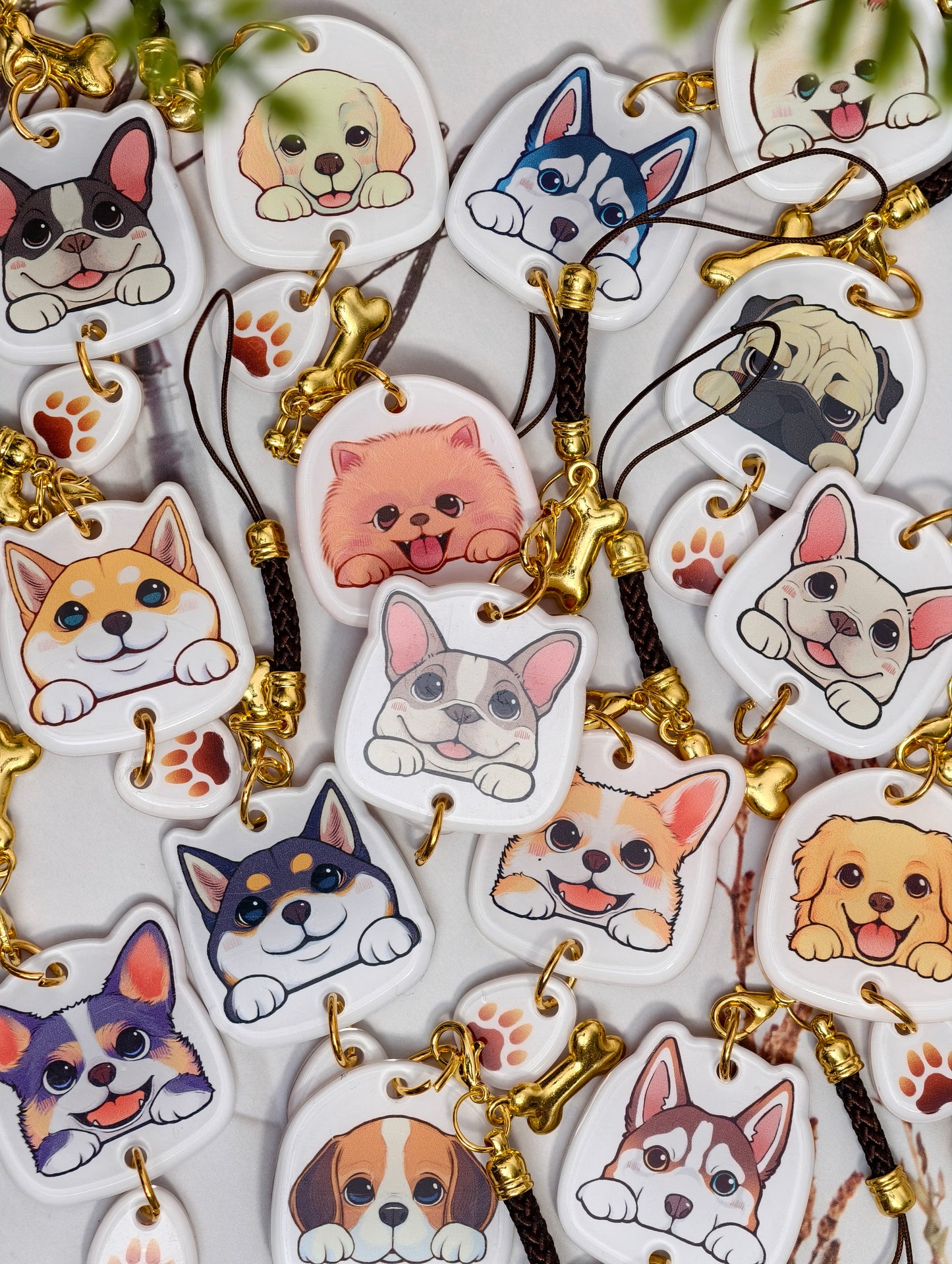 Corgi Dog Acrylic Phone Charm - Bag & Key Accessory