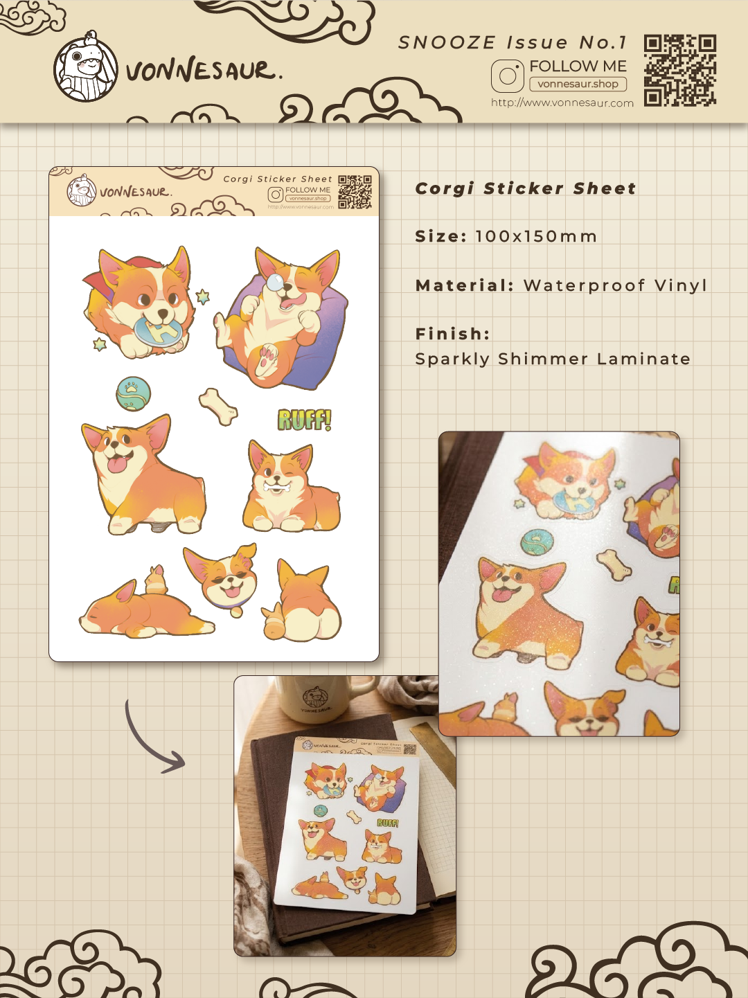 Corgi Sticker Sheet