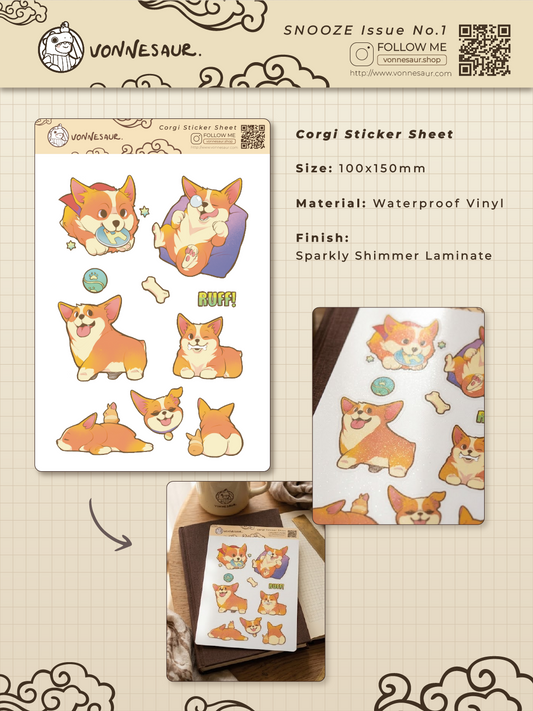 Corgi Sticker Sheet